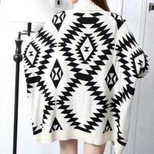 Knit Cardigan Sweater Coat #091607ad