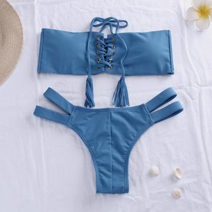 Fashion Blue Swimsuit