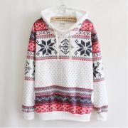 Printed long-sleeved hooded sweater #092821AD