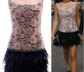 lace with feathers styles