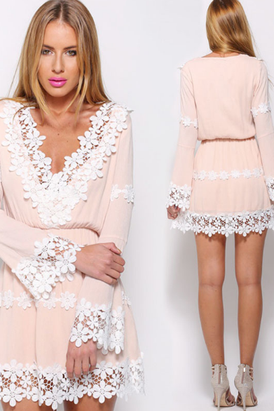 Vogue Slit Design Sleeveless Chiffon Long Dress - Pink on Luulla